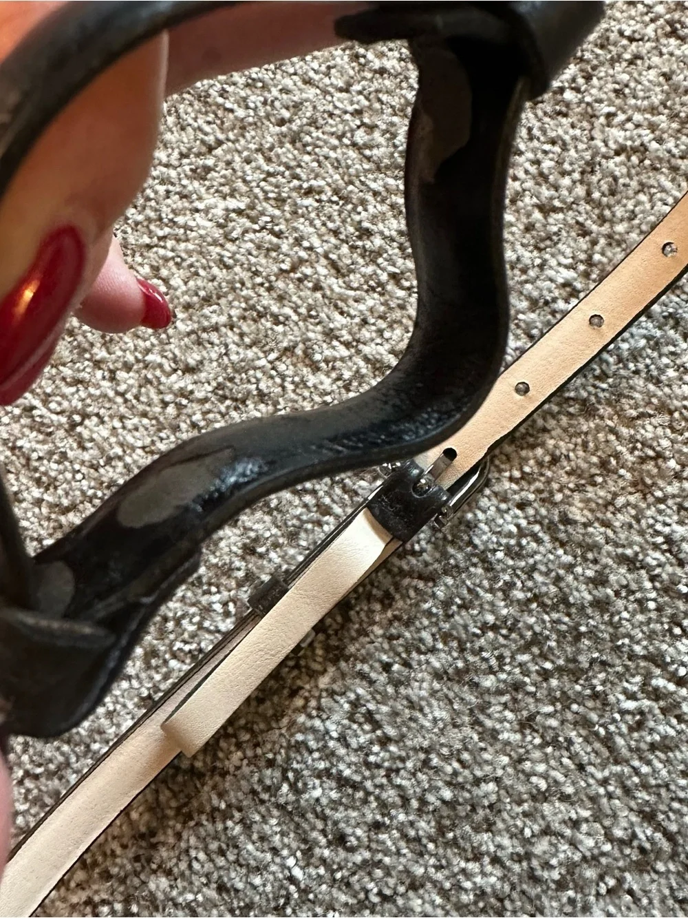 THE LIMITED Set Of Two Size Small Skinny Belts Leopard & Black